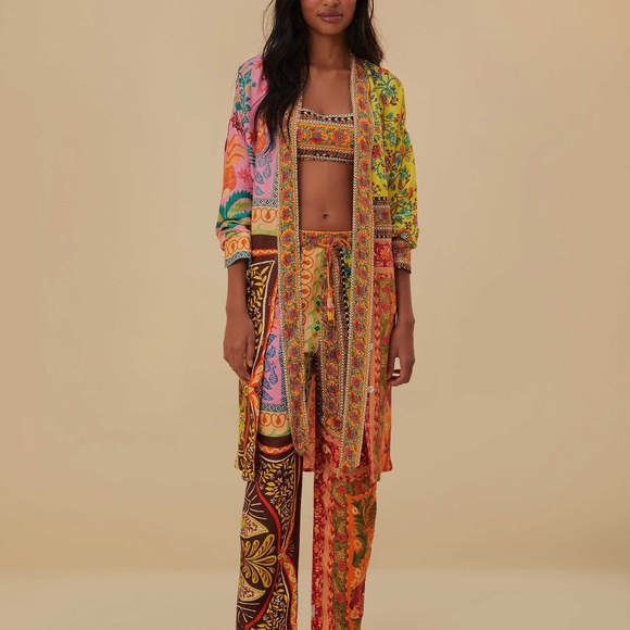 FARM Rio Tops - Multicolor Mixed Scarves Lenzing™ Ecovero™ Viscose Chemise